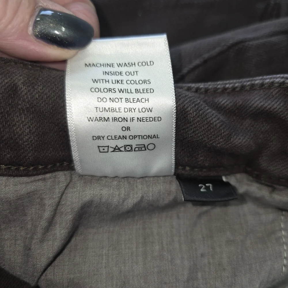 Flying Monkey Women's Brown Stretch Denim Jeans SZ 27 Mid Rise Straight/Bootcut - Picture 6 of 6